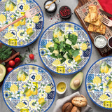 HSPAIDYP 50PCS Lemon Party Supplies7 Capri Lemon Paper Plates Blue