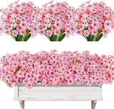 AmyHomie 20 Bundles Artificial Flowers for Outdoor Outside Spring
