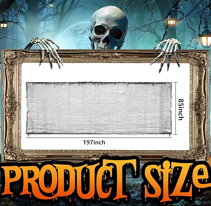 197" x 85" Halloween Creepy Cloth - Halloween Spooky Fabric Cloth -