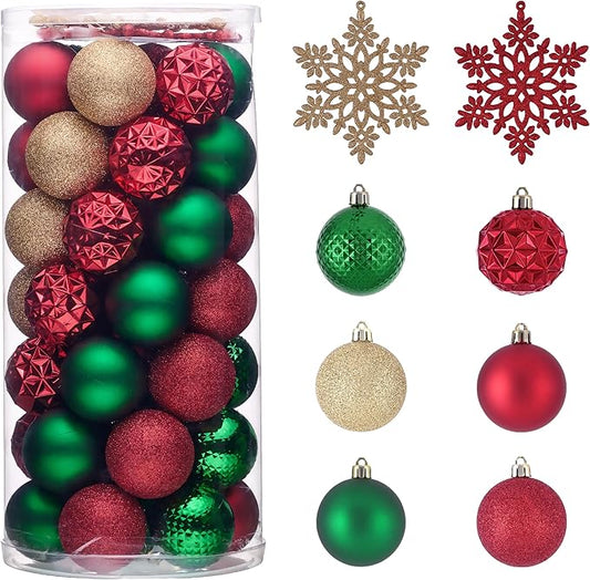 Valery Madelyn Christmas Tree Decorations Ornament Set, 50ct 2 Inches