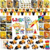 168Pcs Construction Party Favors Excavator Theme Coloring Books