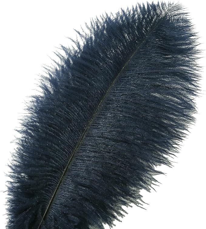 Ballinger Navy Blue Ostrich Feathers Plumes - 24pcs 12-14inch Long