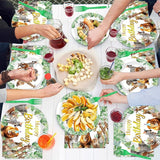 96Pcs Jungle Animals Plates and Napkins Safari Happy Birthday Party
