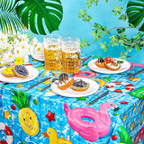 Thyle 3 Pcs Pool Party Tablecloth Plastic Summer Beach Table Cover 54