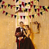 30 Ft Red Black and Gold Party Decorations Hanging Paper Triangle