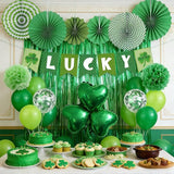 37 Pcs St Patricks Day Decorations Set Shamrock Lucky Banner Foil