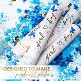 PrimePure Gender Reveal Confetti Cannon - Butterfly Confetti Popper &
