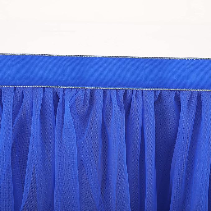 Royal Blue Tulle Table Skirt for Baby Shower Tutu Table Cloth Cover