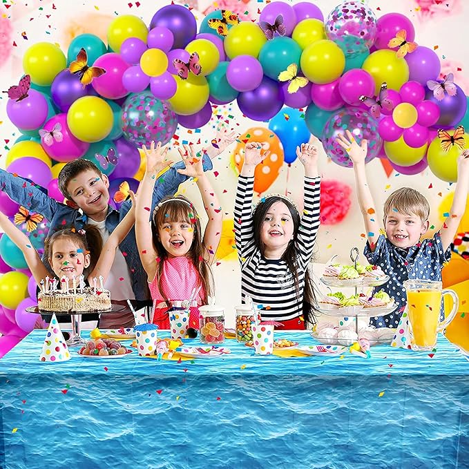 Pink Blue Purple Balloon, 60 Pcs 12 Inches Hot Pink Metallic Purple