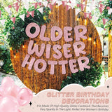 Fulmoon Set of 3 Pre Strung Older Wiser Hotter Glitter Banner Funny #1