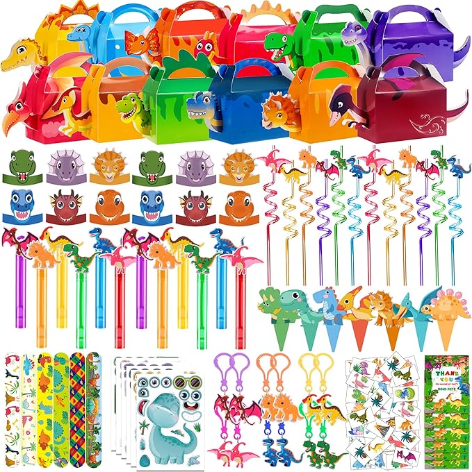 320PCS Dinosaur Birthday Party Decorations Favors Supplies Dino