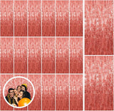 10 Pack Rose Gold Fringe Curtain Backdrop Birthday Bachelorette