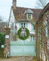 Vlorart 32" Faux Round Boxwood Wreath, Artificial Large Boxwood Wreath