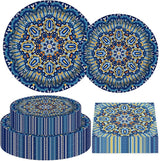 200Pcs Boho Party Decorations Vintage Bohemian Retro Style Paper