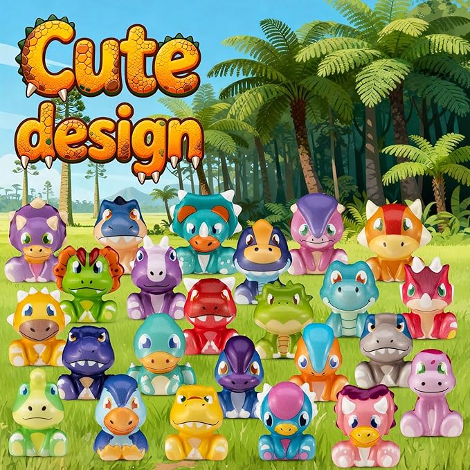 Party Favors for Kids 24PCS Dinosaur Squishy Toys Goodie Bag