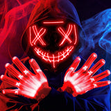 JOYIN Halloween Led Mask, Light Up Mask and Gloves for Cosplay Costume