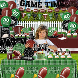 Football Party Supplies Kit Serve 24 Touchdown Plates Napkins