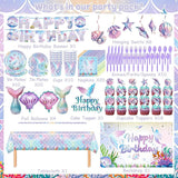 Mermaid Birthday Decorations 213Pcs Mermaid Party Supplies Include