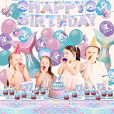 Mermaid Birthday Decorations Party Supplies Include Plates Napkins