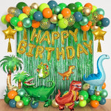 Dinosaur Birthday Party Decorations Supplies 124Pcs Dinosaur Green