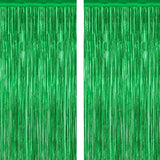 2 Pack Tinsel Backdrop, 3.28 FTx7.05 FT Green St Patricks Day Party