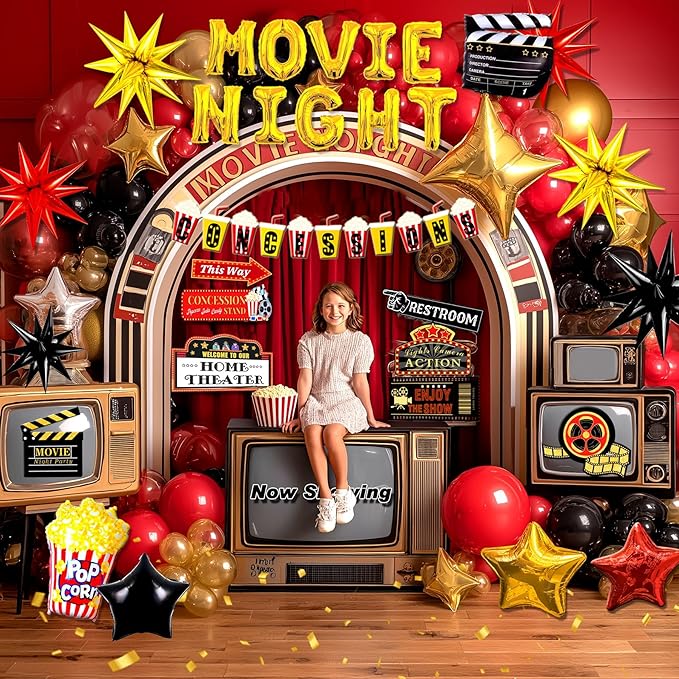 150pcs Movie Night Decorations Movie Themed Party Decorations Movie