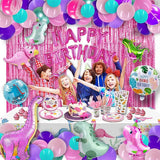 Party Spot! 150 pcs Dinosaur Birthday Party Supplies For Girls