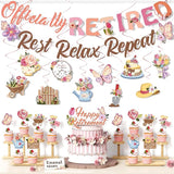 Spring Gardening Retirement Decorations 25pcs Retro Style Garden