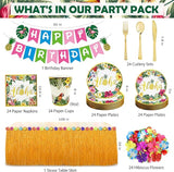 Luau Birthday Party Decorations 321Pcs Hawaiian Tropical Aloha Party