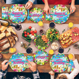 200Pcs Hawaiian Aloha Party Tableware Set Luau Tropical Birthday