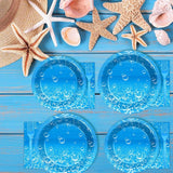 200PCS Ocean Sea Party Plates and Napkins Under the Sea Bubbles