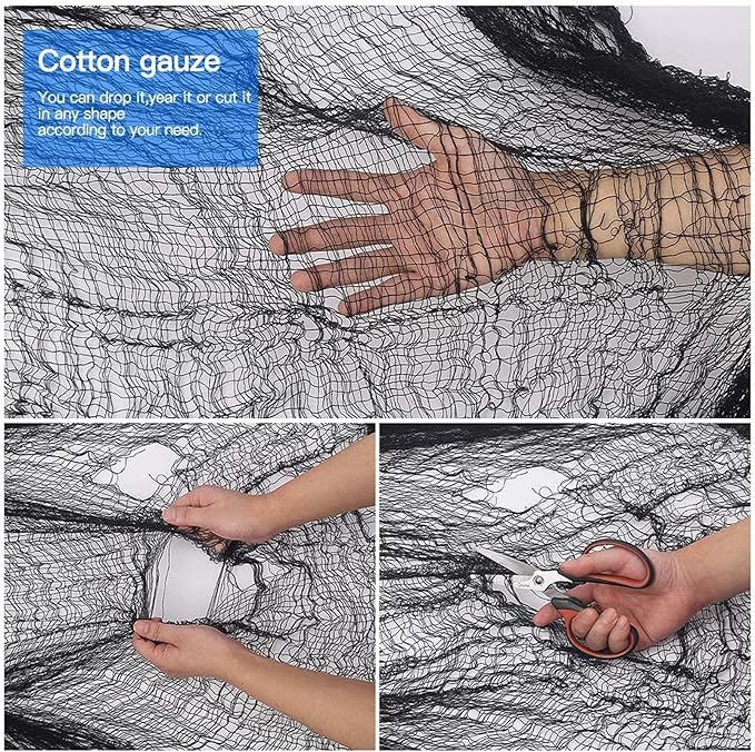 4 Pack Halloween Creepy Cloths Scary Spooky Cloth Creepy Gauze 30