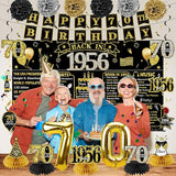 70th Birthday Decorations for Men Women 21pcs the Year 1956 Banner
