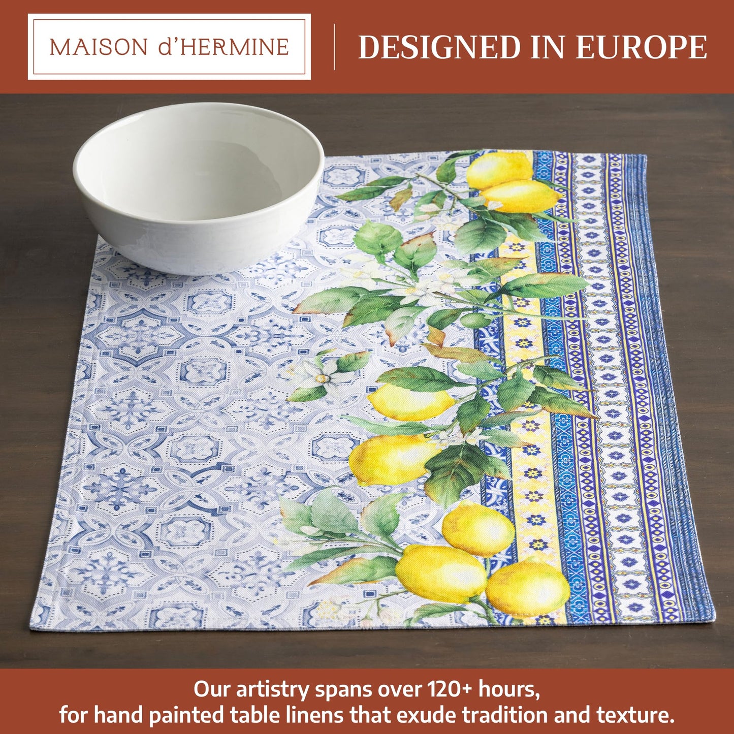 Maison d' Hermine Placemats Set of 4 100% Cotton Washable Cloth Place
