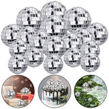 27 PCS Disco Ball Cake Decoration Mirror Ball Cake Topper 70s Disco
