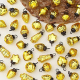 Indian Shelf Gold Hanging Ornaments - 25 Premium Glass Christmas