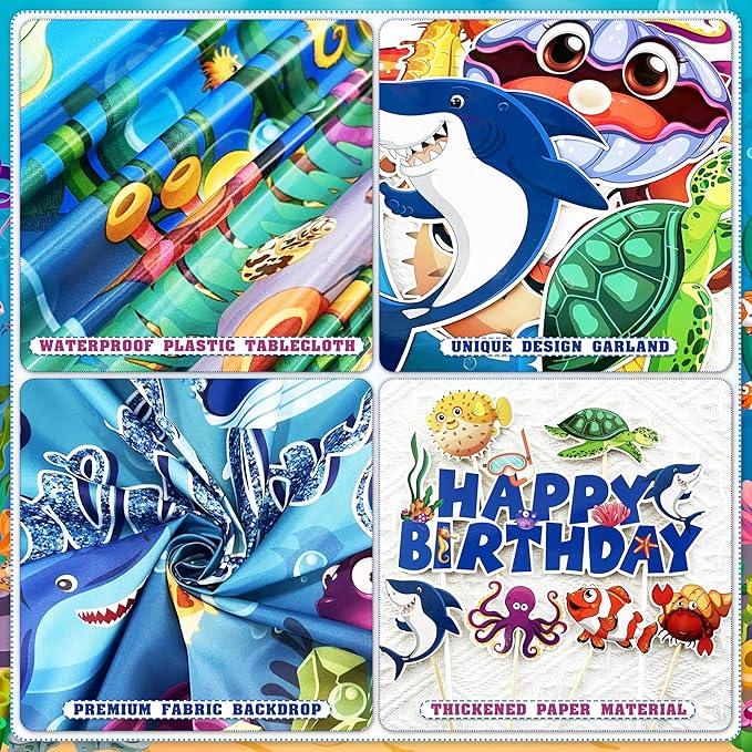 Under the Sea Party Decorations 98Pcs Ocean Theme Birthday Party