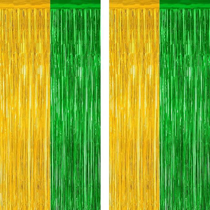 2 Pack Graduation Backdrop, Large Grad Decor 2026, Green Gold