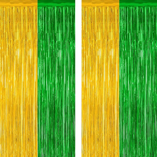 2 Pack Graduation Backdrop, Large Grad Decor 2026, Green Gold