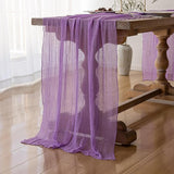 Keketoarrange 3pcs Spring Table Runner Lavender Gauze Rustic Boho