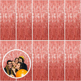 10 Pack Rose Gold Fringe Curtain Backdrop Birthday Bachelorette