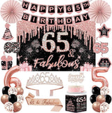 65th Birthday Decorations for Women 32PCS 65th Birthday Party