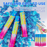 Gender Reveal Confetti Cannons – 6 Pack Blue Party Poppers – Baby Boy