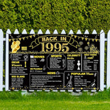 DARUNAXY 31st Birthday Black Gold Party Decoration, Back in 1995