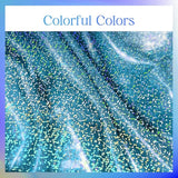 8pcs Blue Holographic Laser Tablecloths 40" x 108" Plastic Table