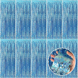 Tinsel Foil Fringe Curtains Wavy Backdrop for Parties Sparkle