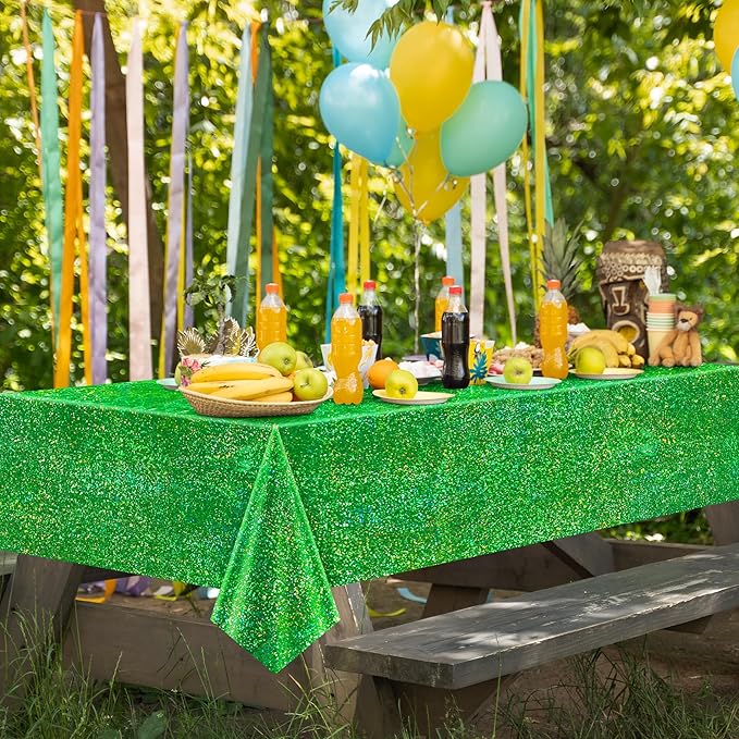 1 pcs Green Holographic Laser Tablecloth 40 x 108 Christmas Table