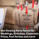 PartySticks Red Glow Sticks - 100pk, 8 Inch Glow in The Dark Light Up