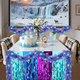 4 Pack Winter Princess Birthday Party Decorations 108 x30in Blue and
