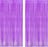 BRAVESHINE Tinsel Photo Backdrop Curtains - 2Pcs 3.2x8.2ft Pastel